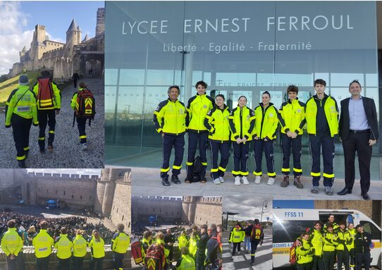 Les jeunes secouristes du Lycée Ferroul